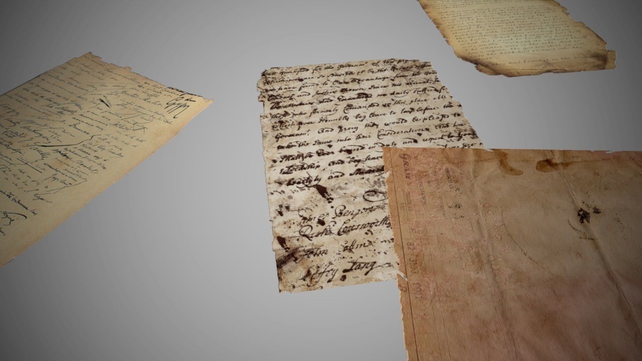 Low Poly Papers On The Ground PBR Low-poly 3D model_7