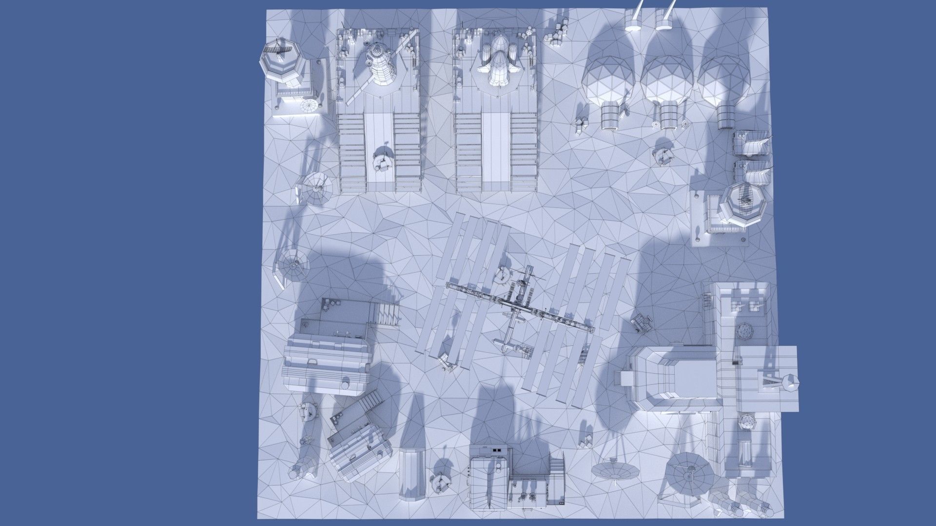 Low Poly Cartoony Space Colony Pack Low-poly 3D model_12