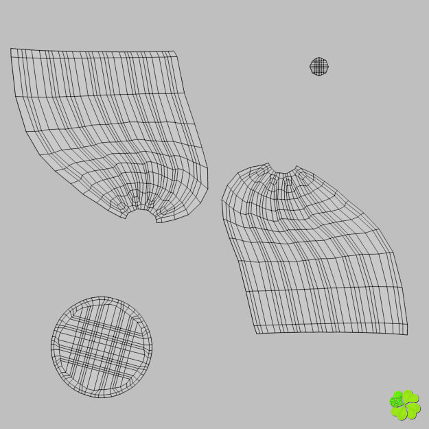 Carved glass of champagne low poly Low-poly 3D model_27