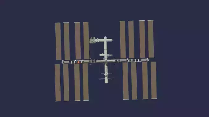 Low Poly ISS Model international space station Low-poly 3D model