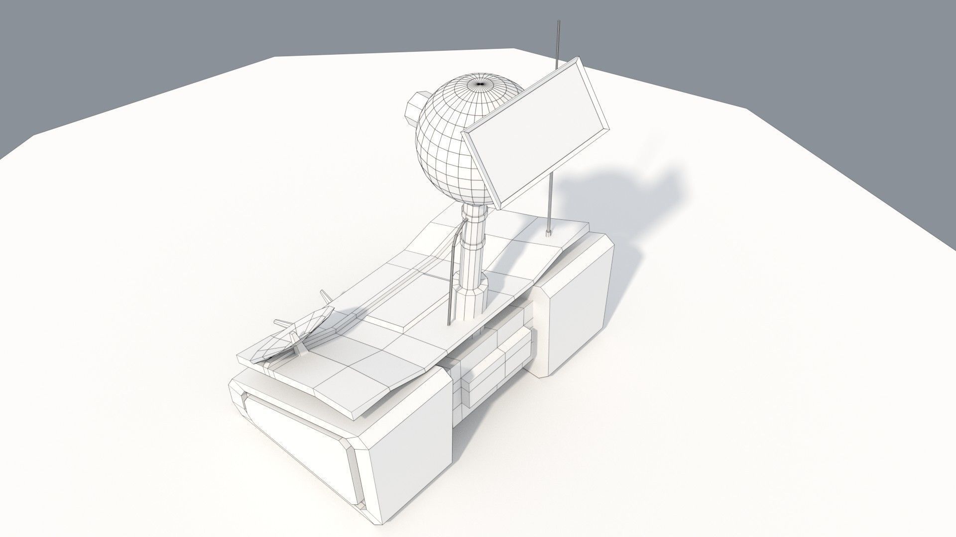 Low Poly Cartoony Planet Rover Low-poly 3D model_1