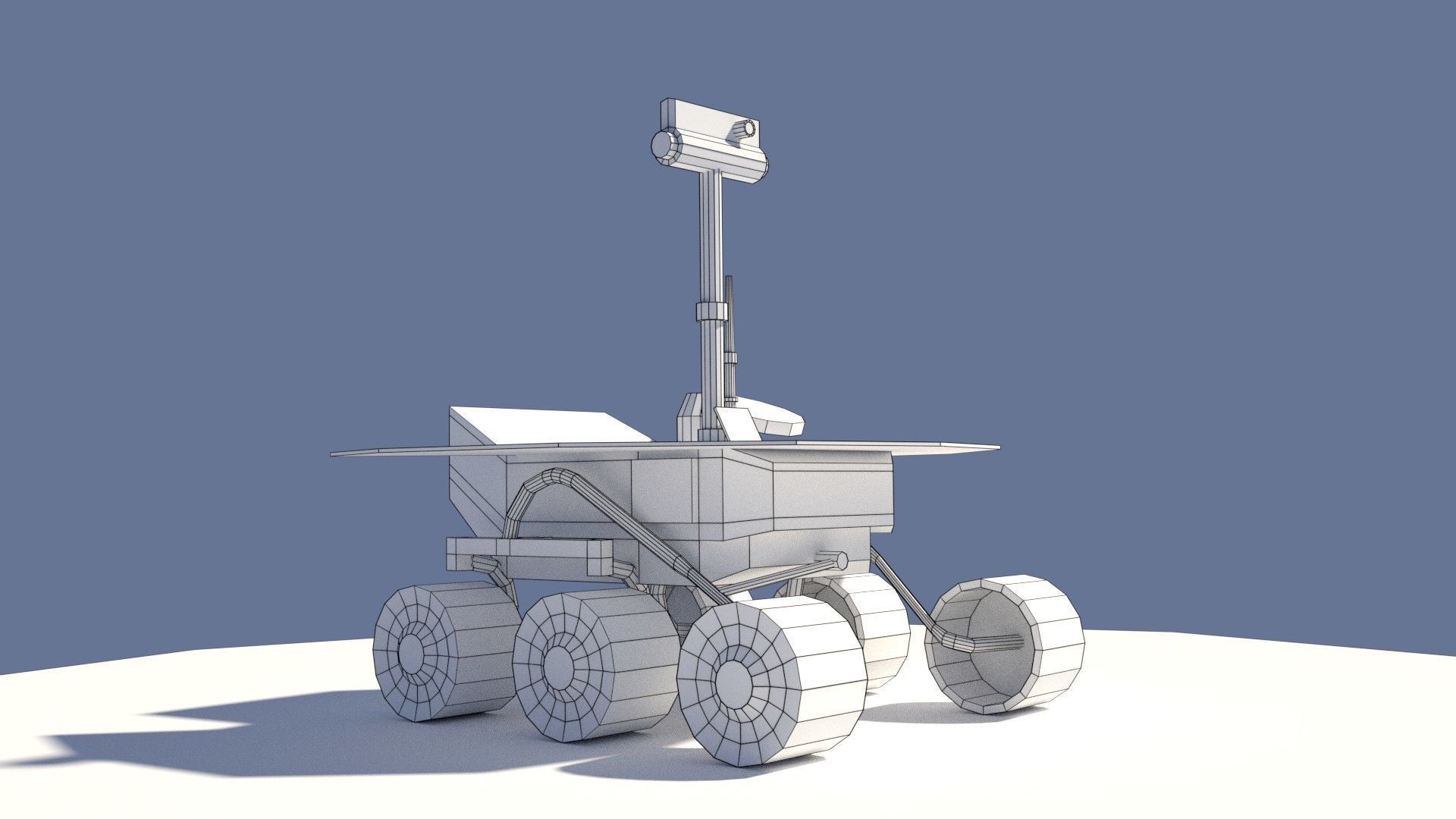 Low Poly Cartoony Planet Rover 2 Low-poly 3D model_6