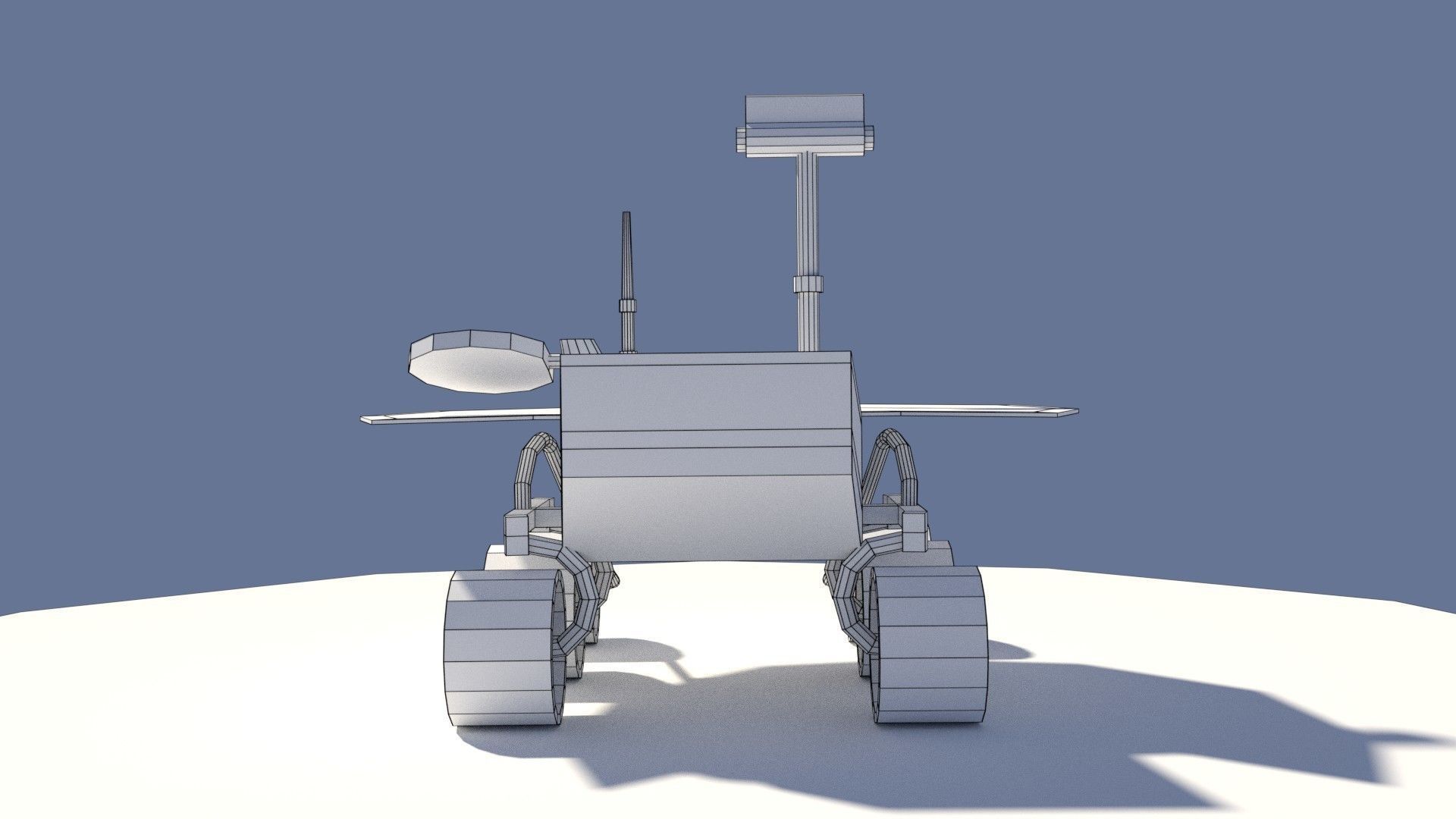 Low Poly Cartoony Planet Rover 2 Low-poly 3D model_5