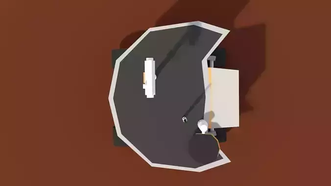 Low Poly Cartoony Planet Rover 2 Low-poly 3D model