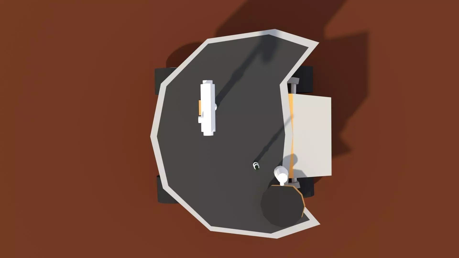 Low Poly Cartoony Planet Rover 2 Low-poly 3D model_0