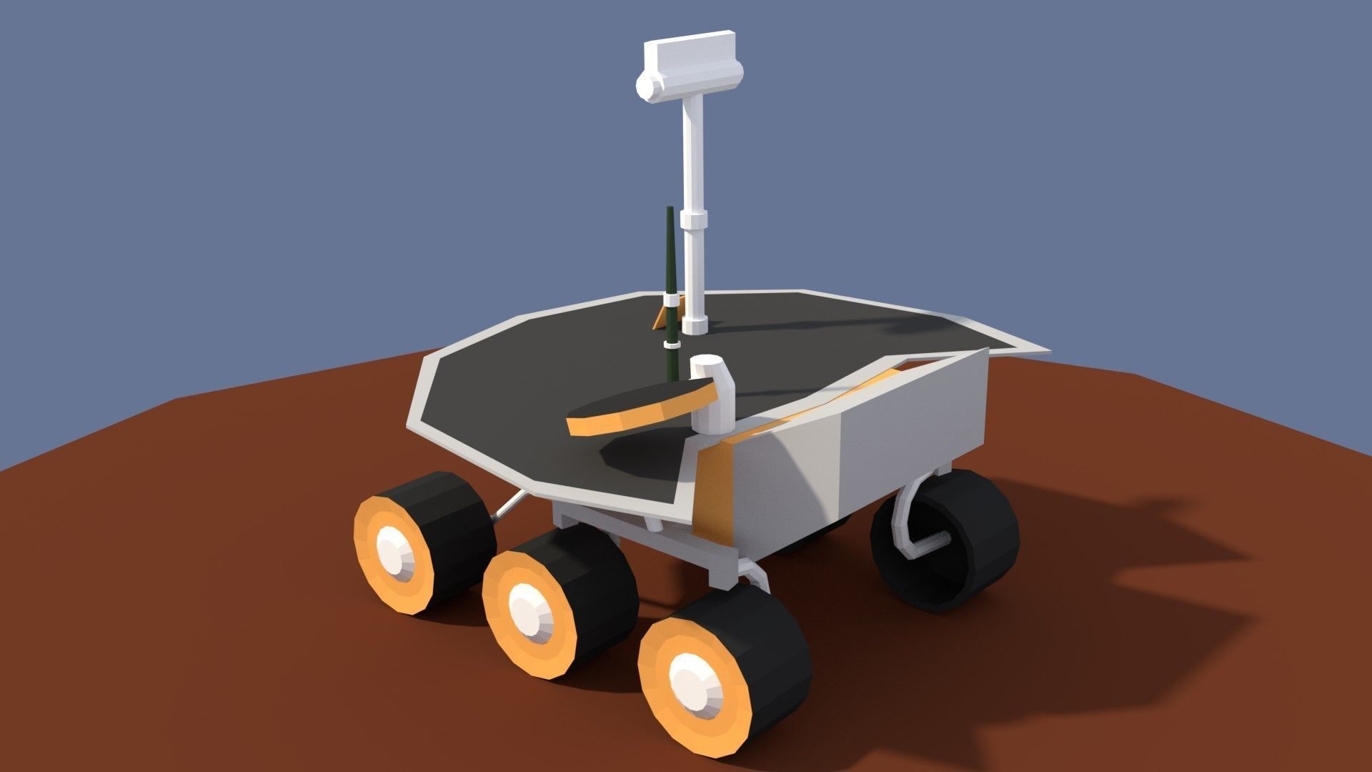 Low Poly Cartoony Planet Rover 2 Low-poly 3D model_3