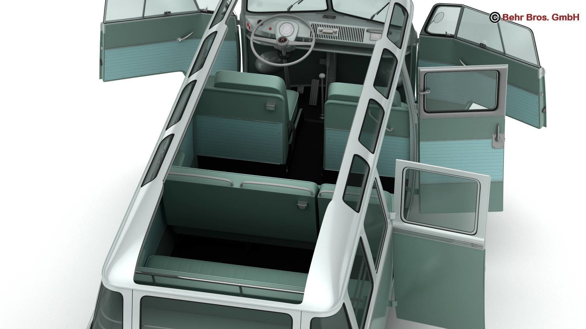 Volkswagen T1 Samba 1963 Accessories 3D model_25