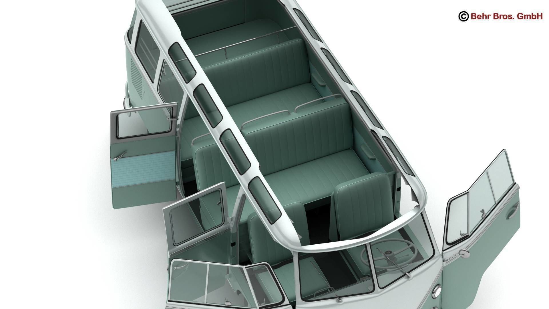 Volkswagen T1 Samba 1963 Accessories 3D model_24