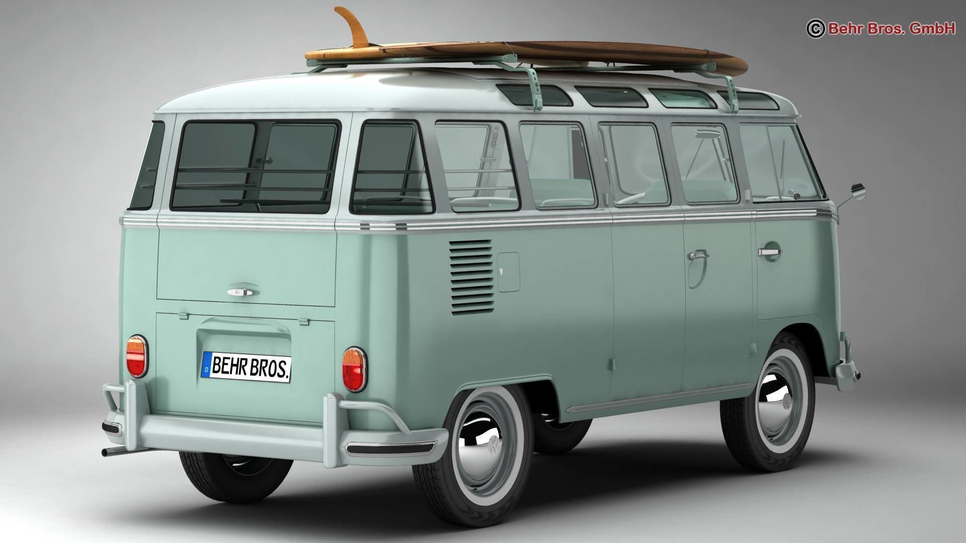 Volkswagen T1 Samba 1963 Accessories 3D model_6