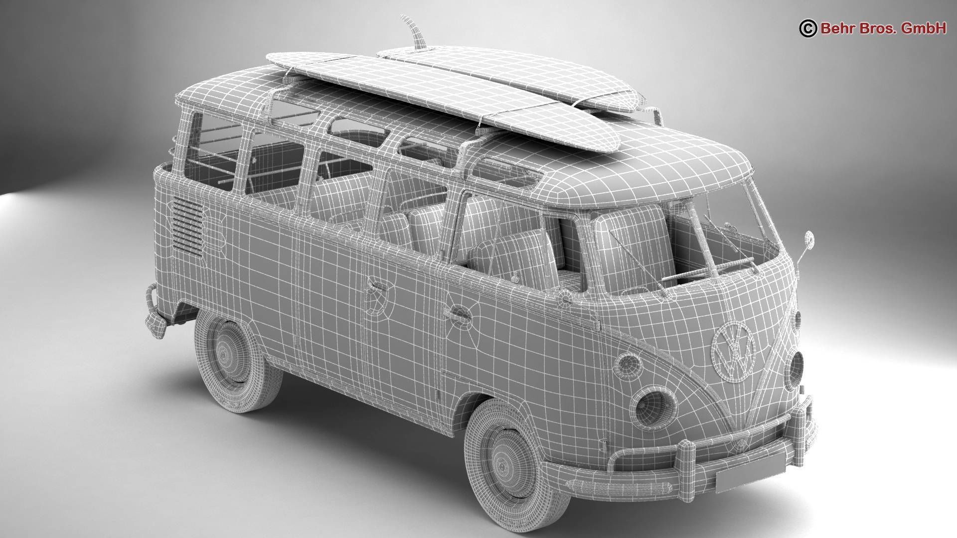 Volkswagen T1 Samba 1963 Accessories 3D model_29