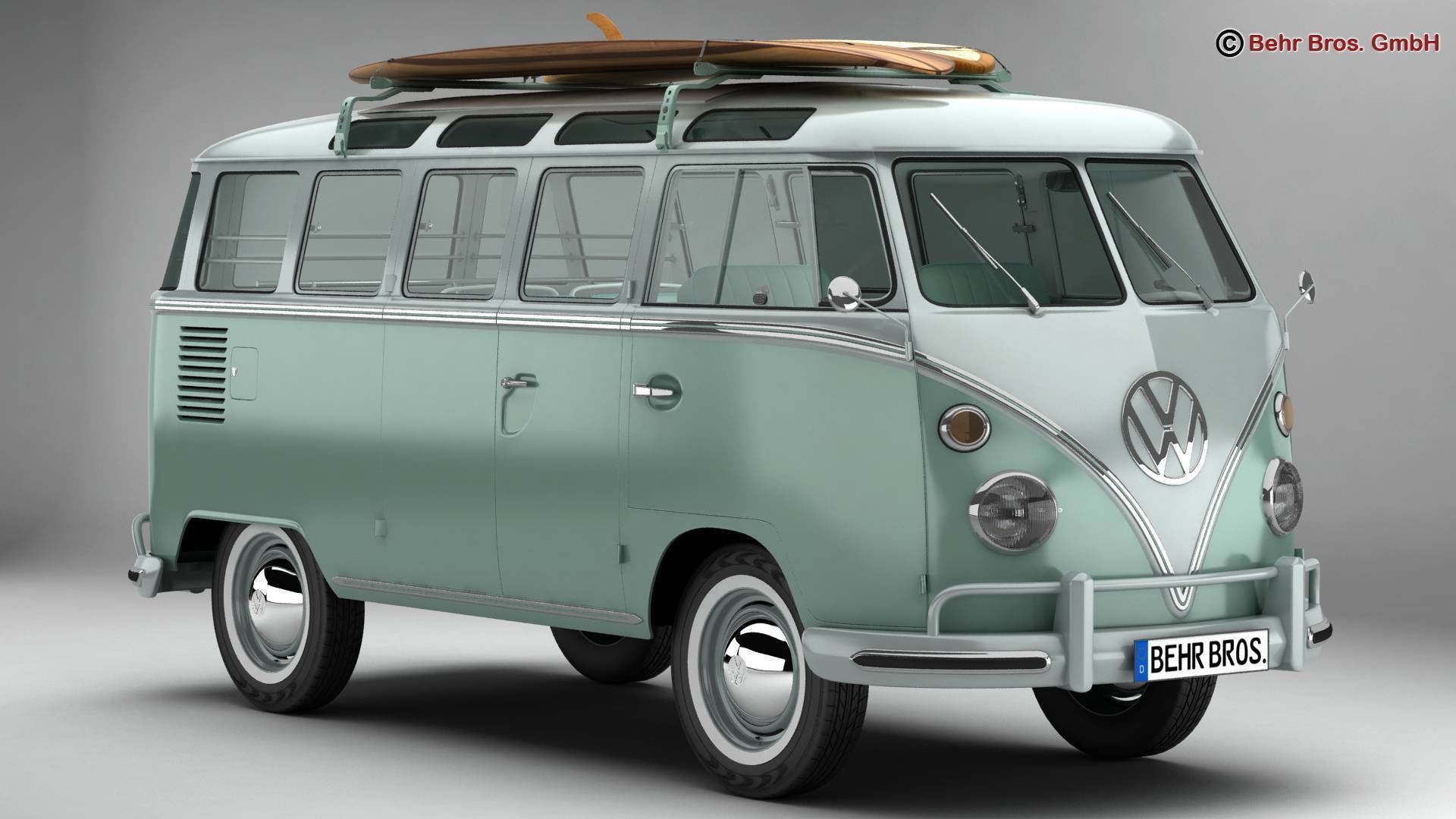 Volkswagen T1 Samba 1963 Accessories 3D model_4