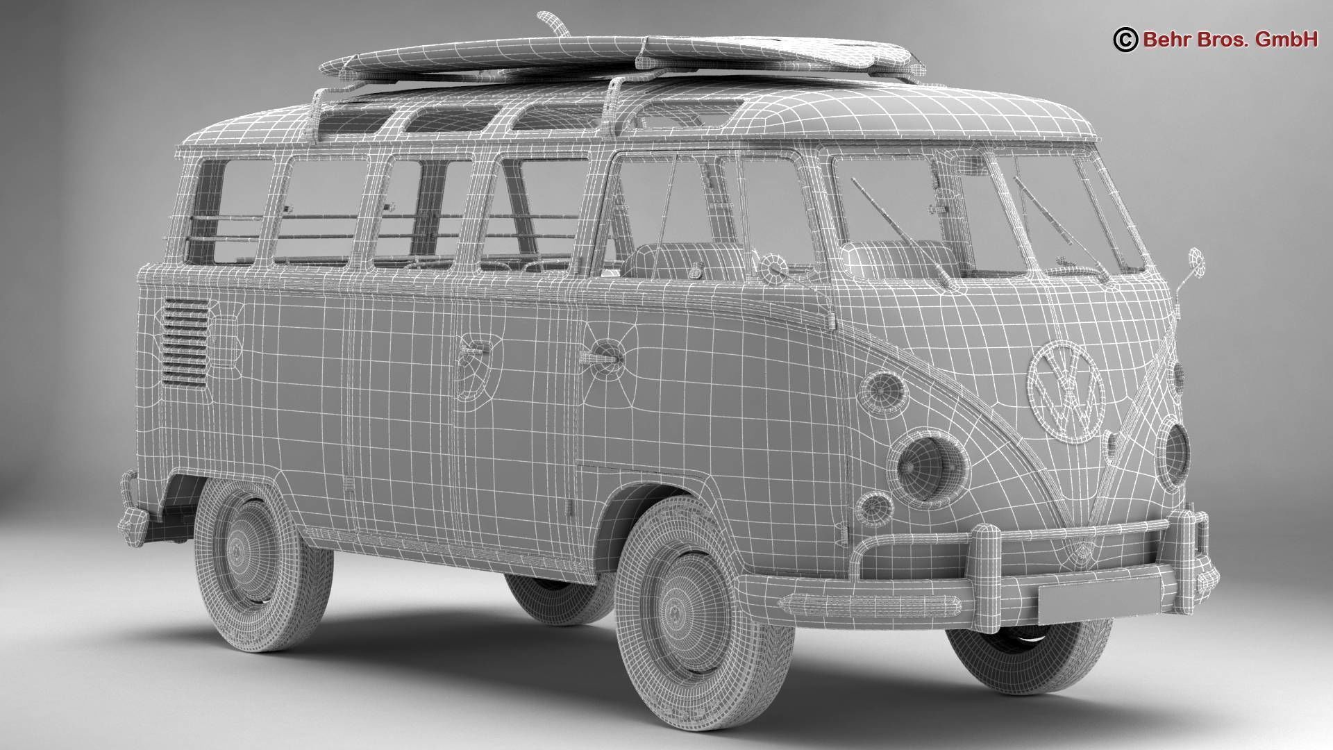 Volkswagen T1 Samba 1963 Accessories 3D model_30
