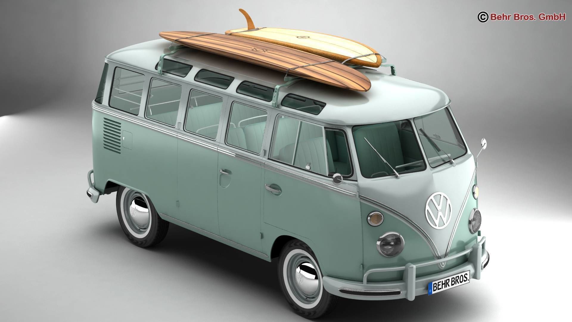 Volkswagen T1 Samba 1963 Accessories 3D model_3