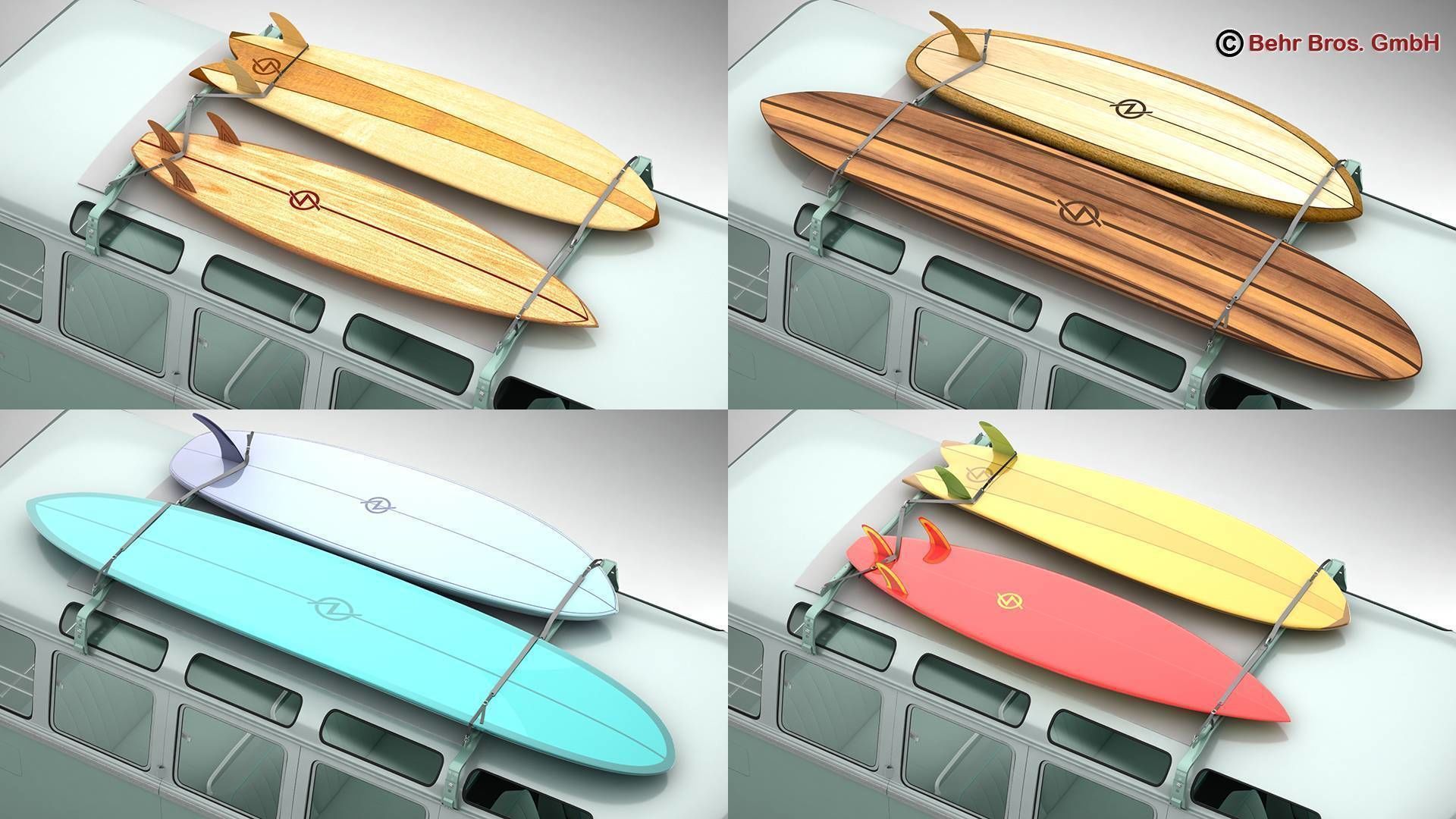 Volkswagen T1 Samba 1963 Accessories 3D model_2