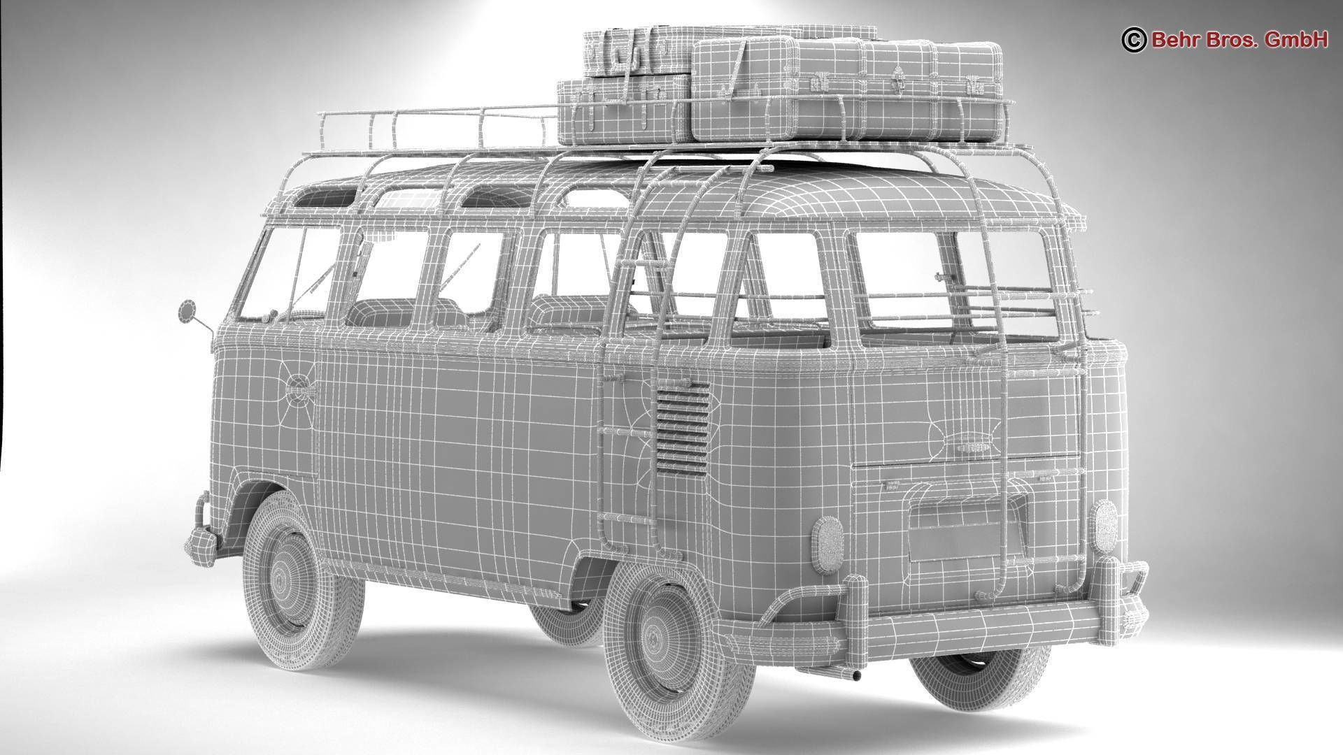Volkswagen T1 Samba 1963 Accessories 3D model_47