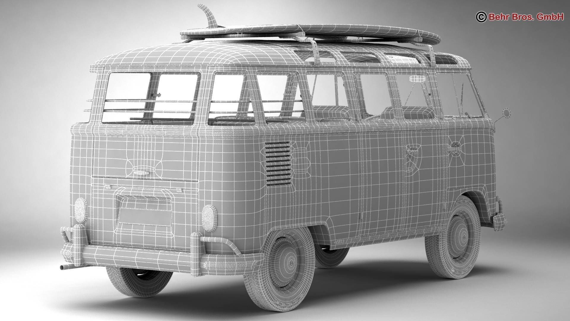 Volkswagen T1 Samba 1963 Accessories 3D model_32
