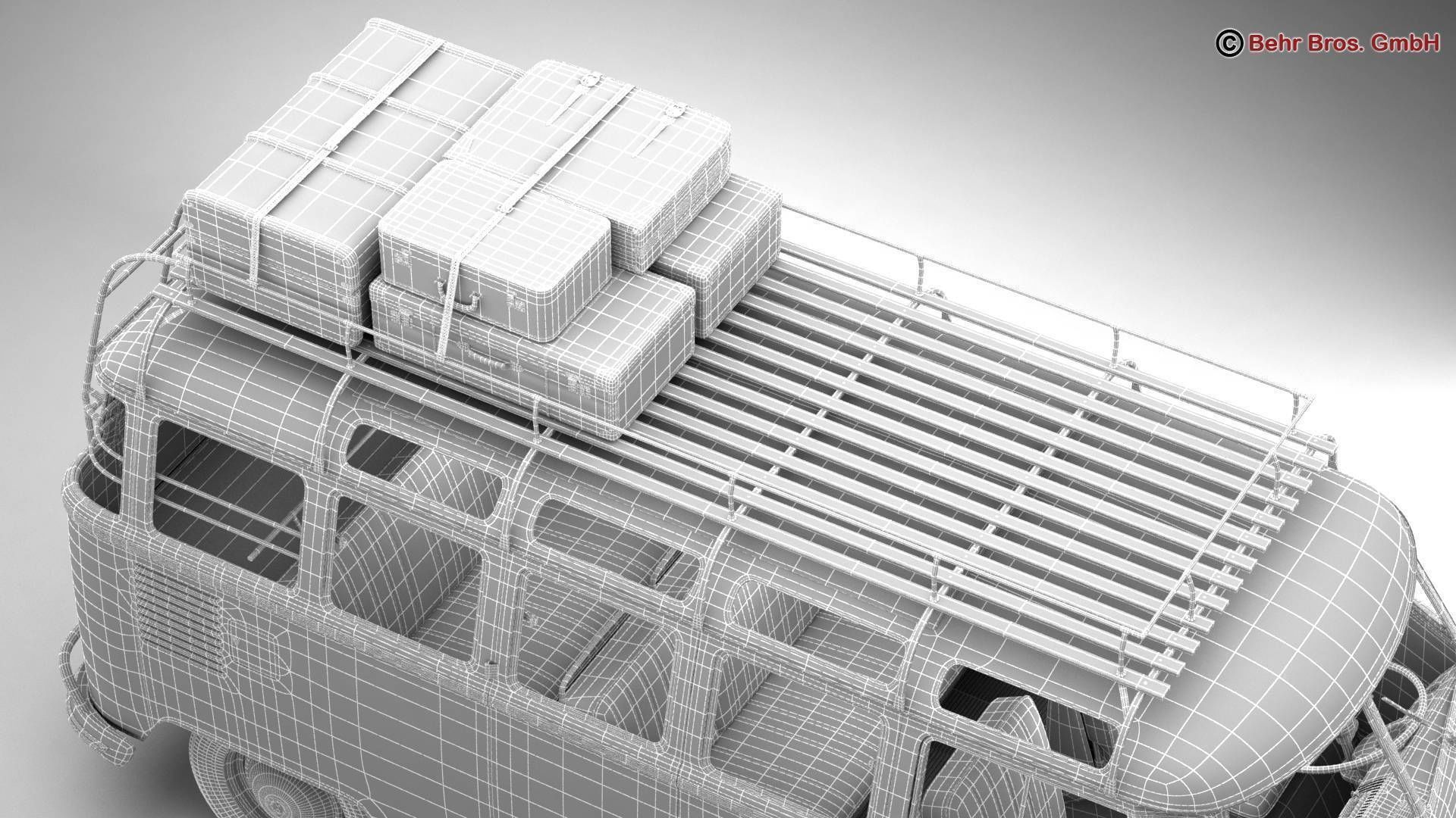 Volkswagen T1 Samba 1963 Accessories 3D model_42