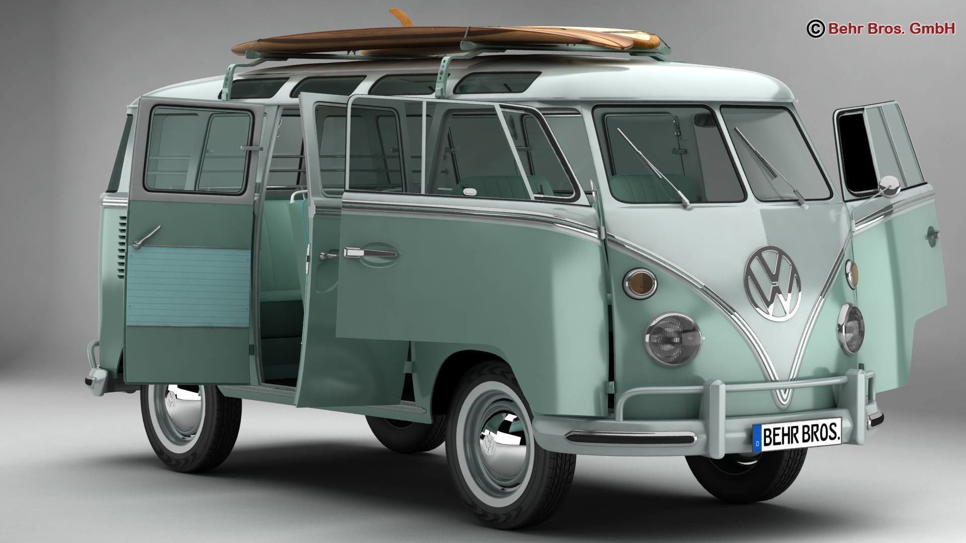 Volkswagen T1 Samba 1963 Accessories 3D model_5