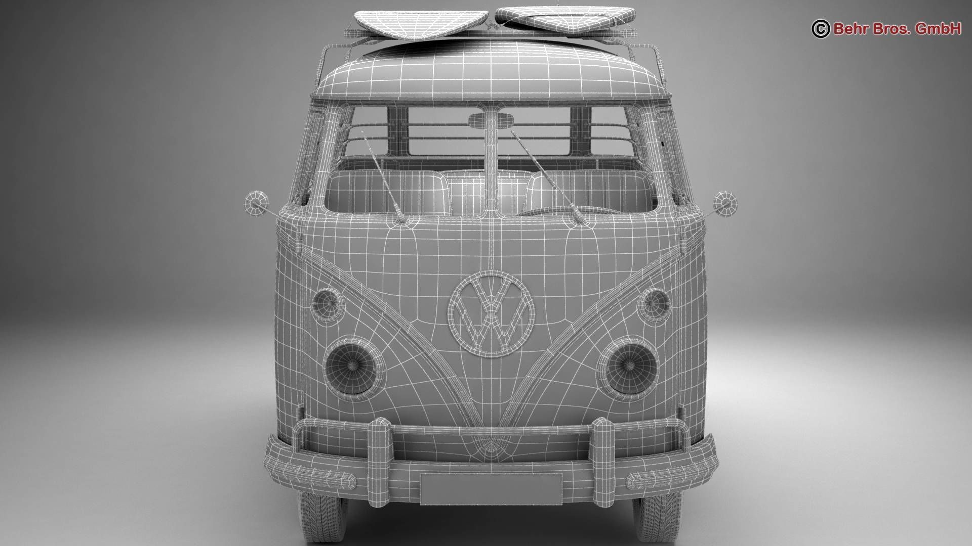 Volkswagen T1 Samba 1963 Accessories 3D model_35