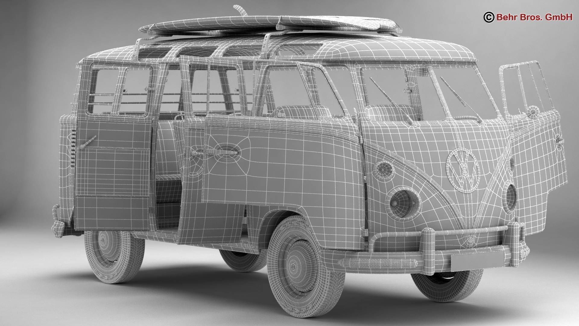 Volkswagen T1 Samba 1963 Accessories 3D model_31