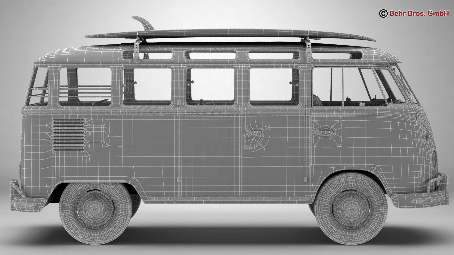 Volkswagen T1 Samba 1963 Accessories 3D model_34