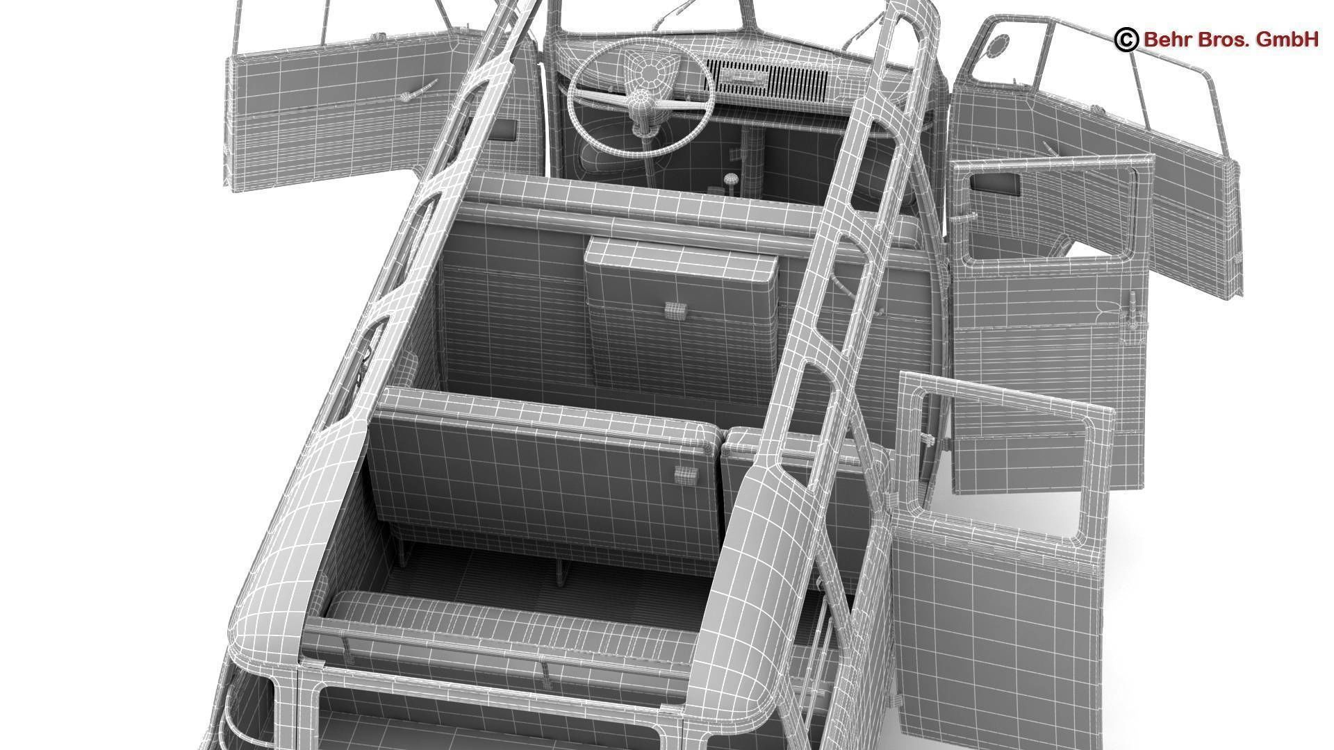 Volkswagen T1 Samba 1963 Accessories 3D model_49