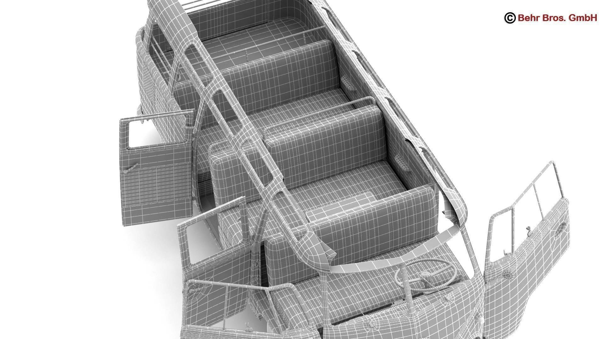 Volkswagen T1 Samba 1963 Accessories 3D model_48