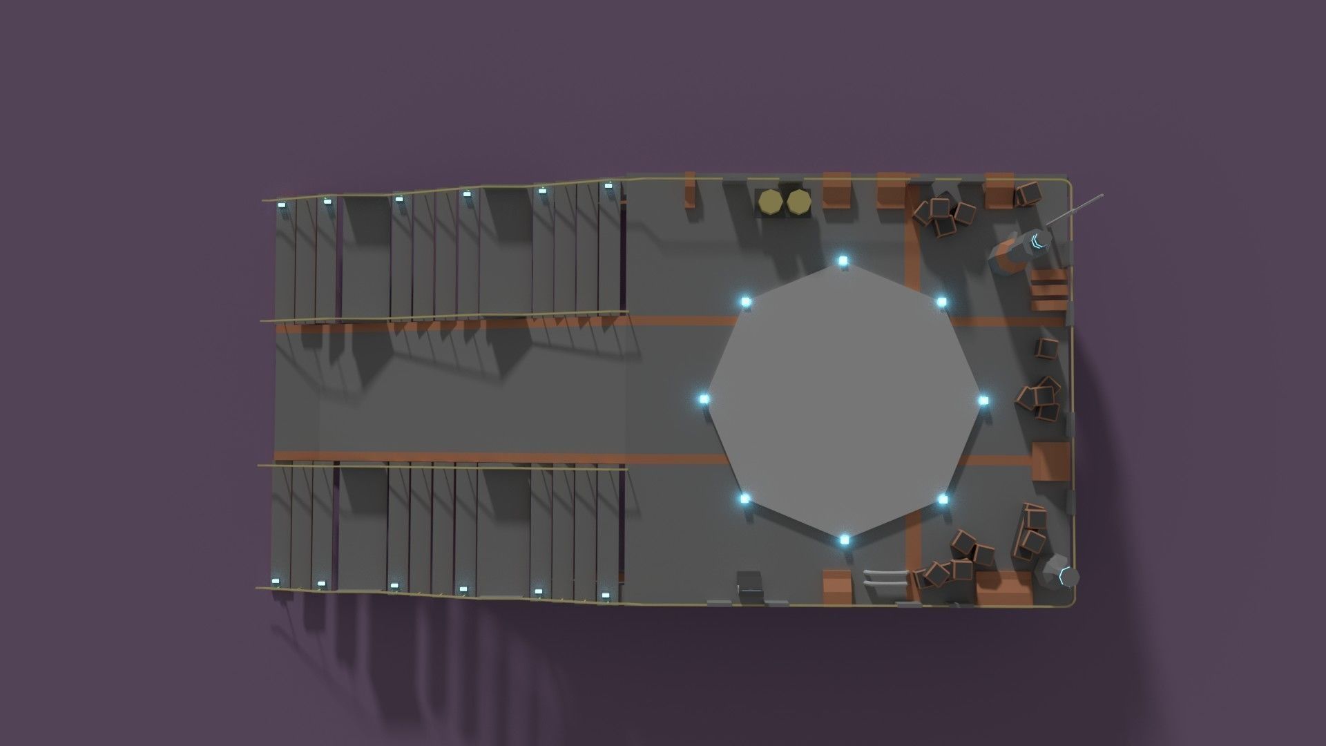 Low Poly Spaceship Platform Low-poly 3D model_11