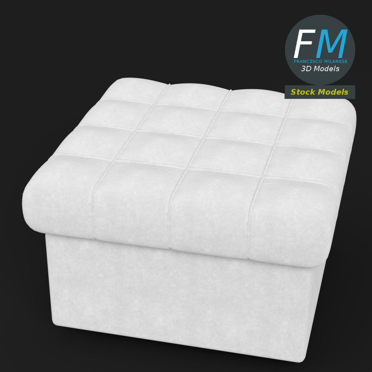 Pouf sofa 3D model_2