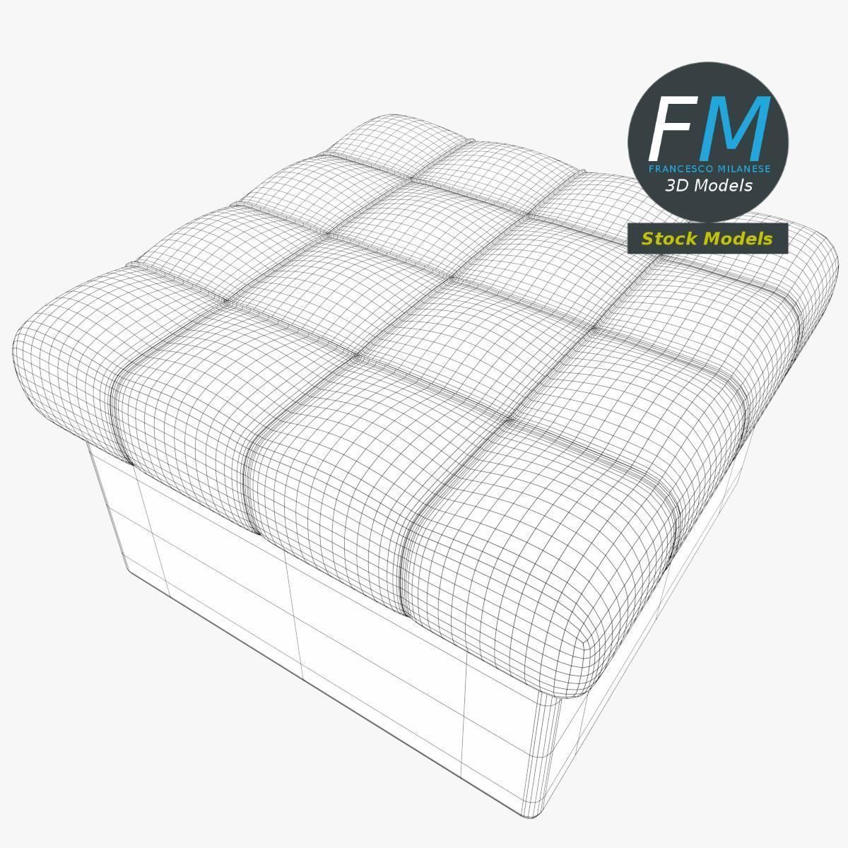 Pouf sofa 3D model_7