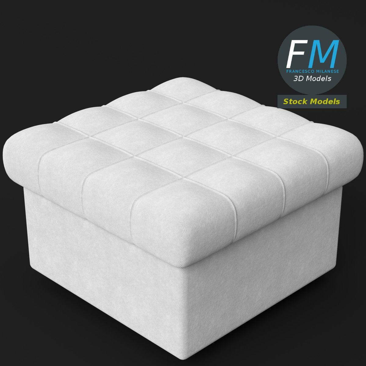 Pouf sofa 3D model_5