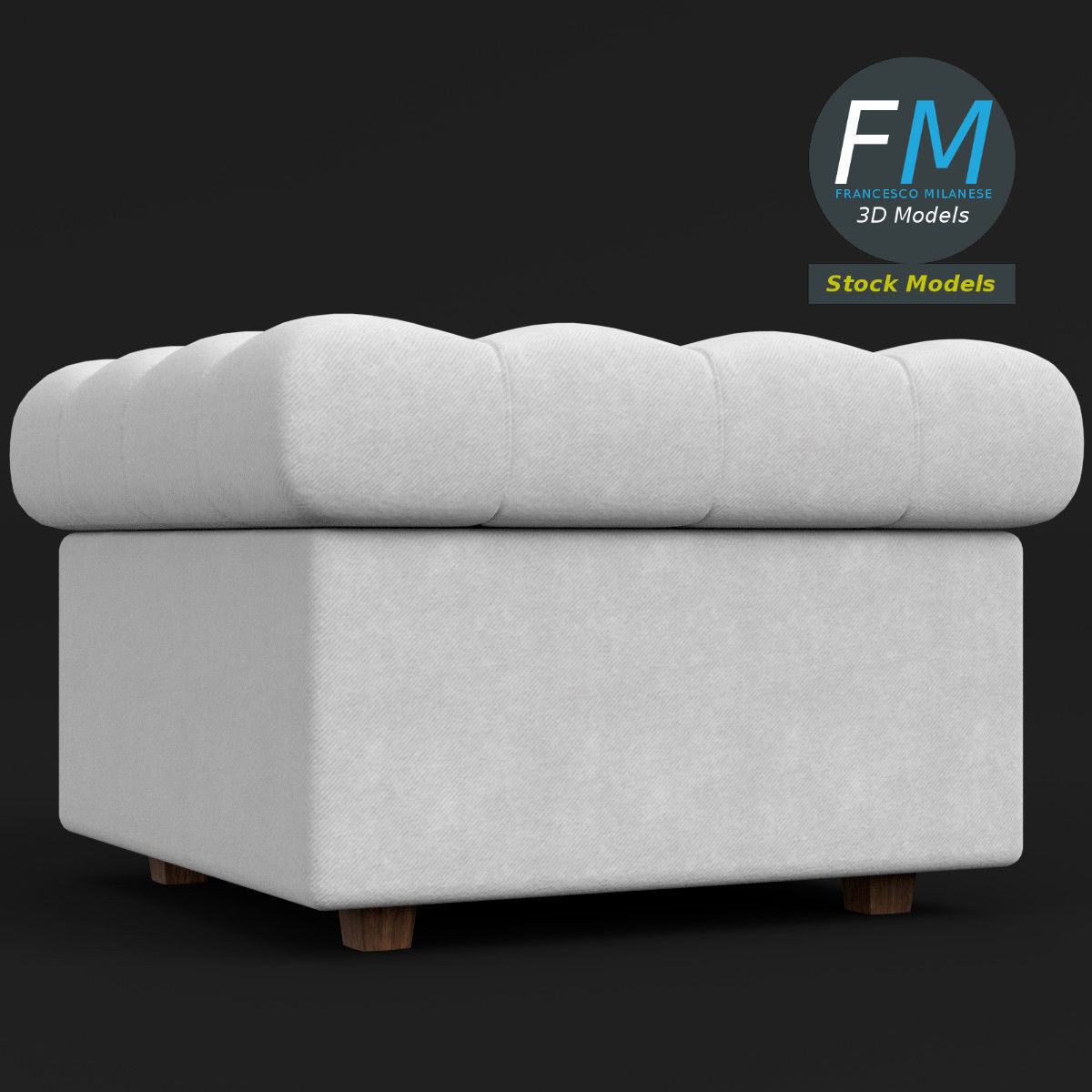 Pouf sofa 3D model_3