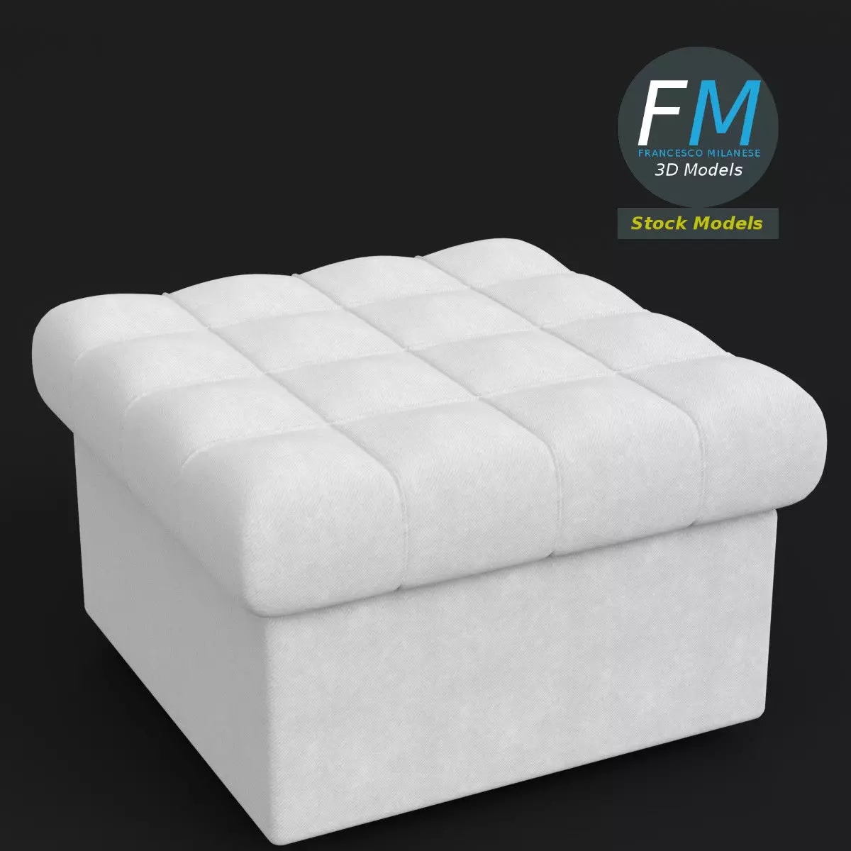 Pouf sofa 3D model_0