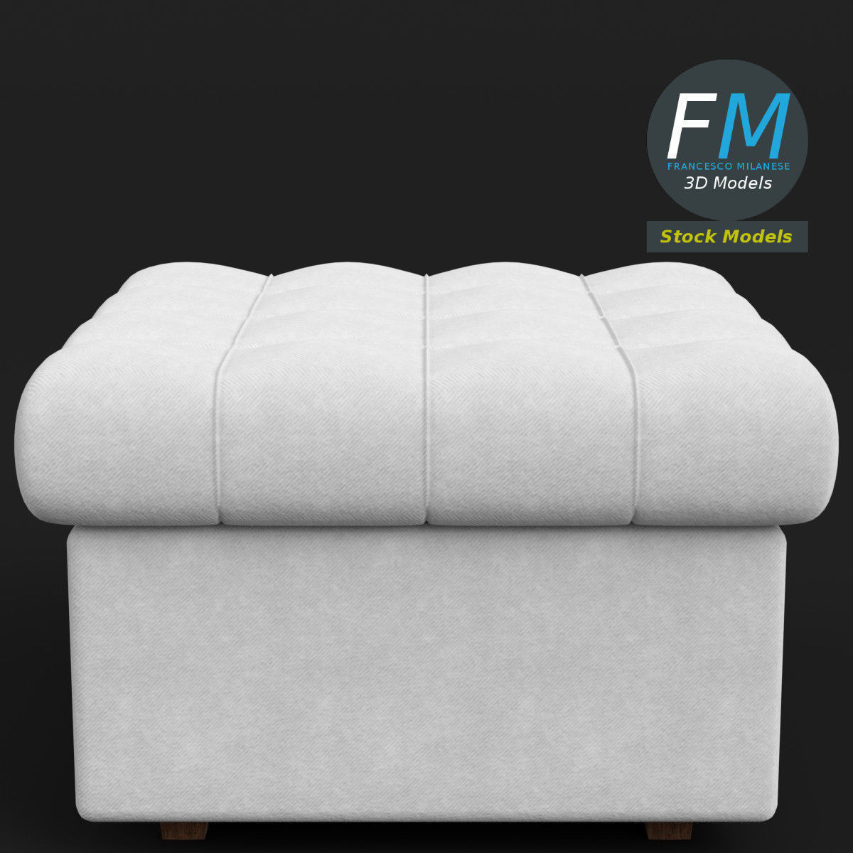 Pouf sofa 3D model_4
