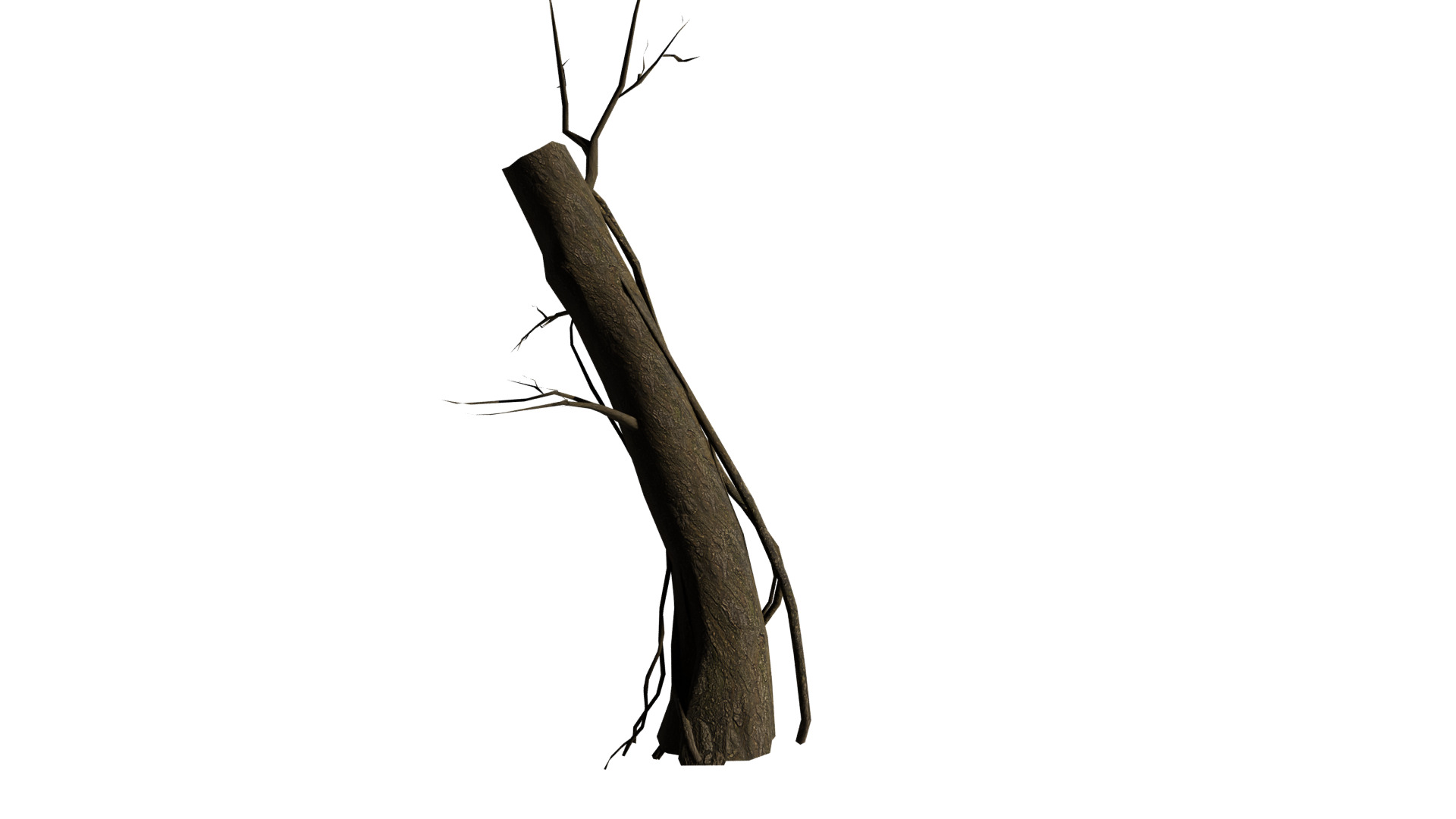 Dead Tree Low-poly 3D model_3
