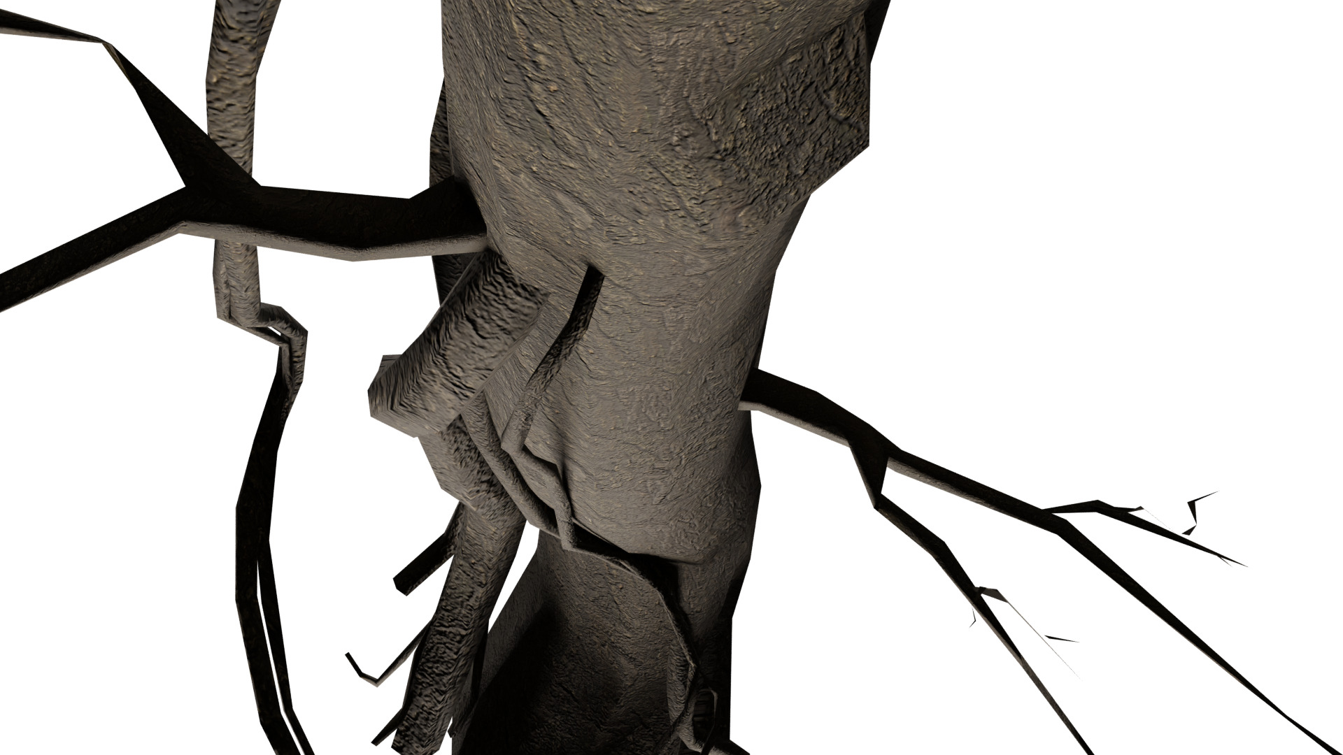 Dead Tree Low-poly 3D model_10