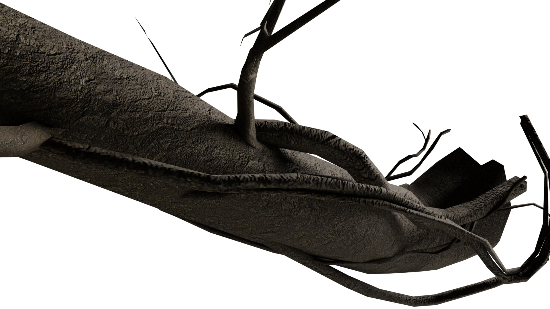 Dead Tree Low-poly 3D model_8