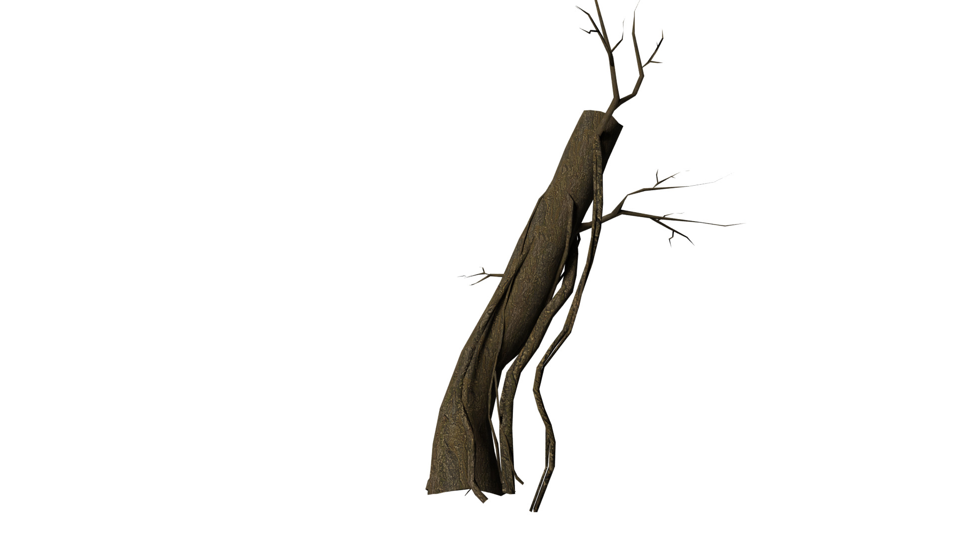 Dead Tree Low-poly 3D model_1
