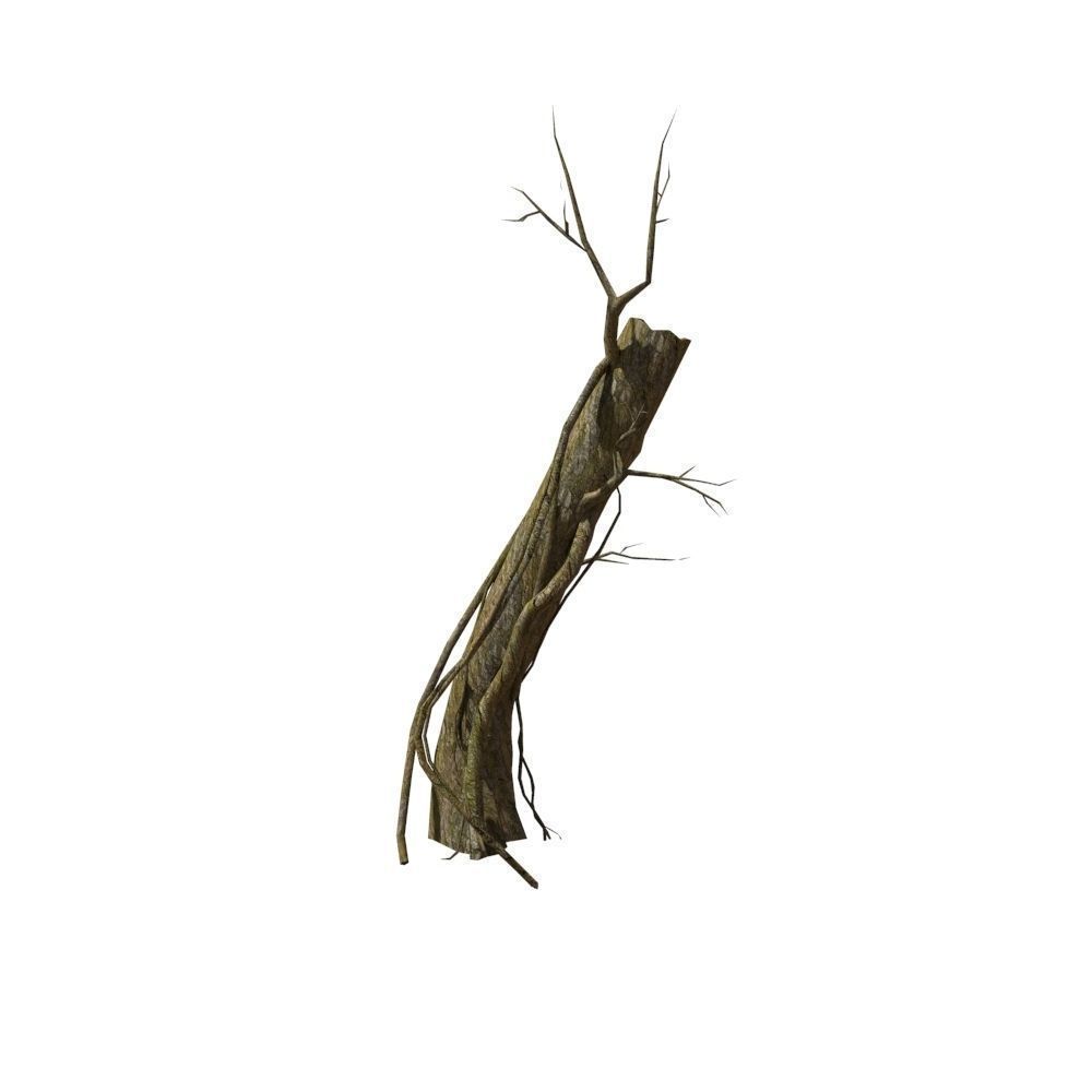 Dead Tree Low-poly 3D model_14