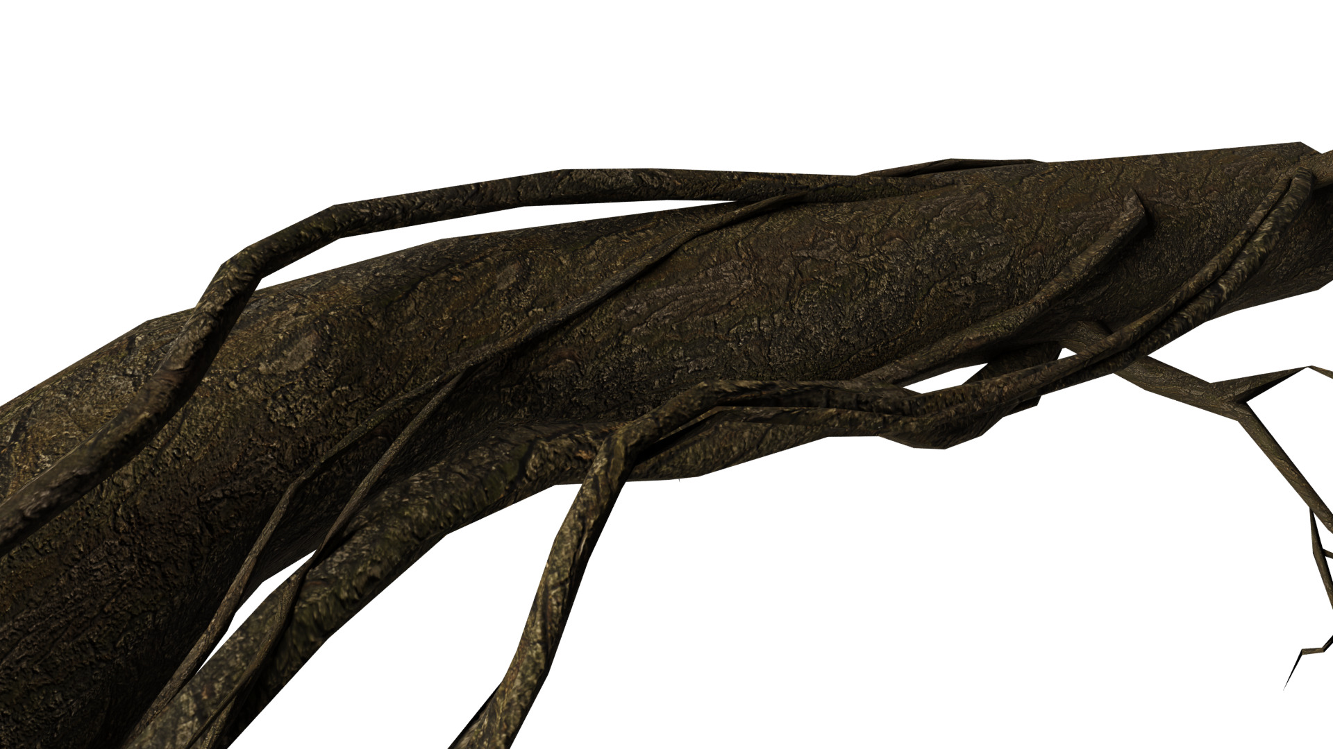 Dead Tree Low-poly 3D model_5