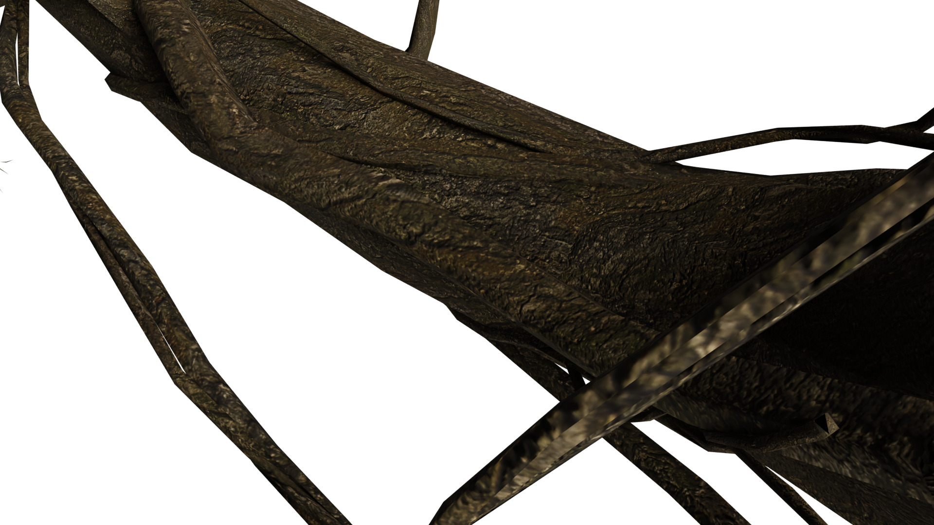 Dead Tree Low-poly 3D model_9