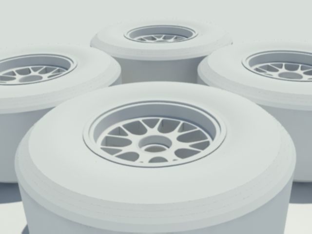 Pirelli tyre for dry weather conditions 3D model_7