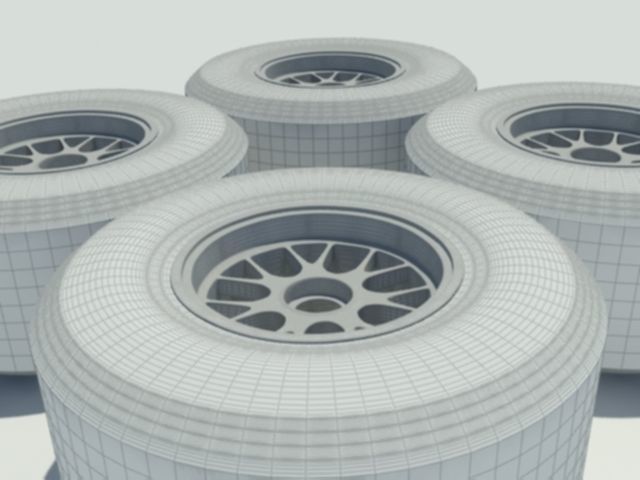 Pirelli tyre for dry weather conditions 3D model_9