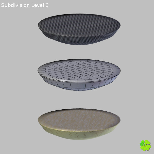 Classic glass engraved of champagne low poly Low-poly 3D model_24