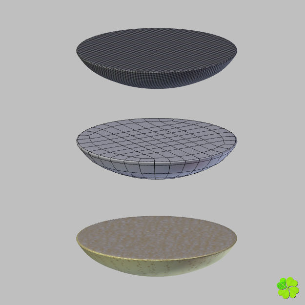 Classic glass engraved of champagne low poly Low-poly 3D model_23