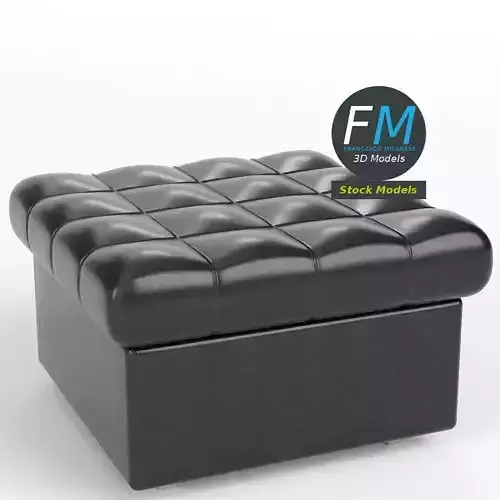 Leather pouf sofa