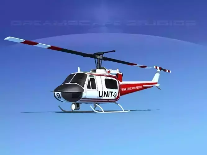 Bell 204 Chippewa Rescue 3D model