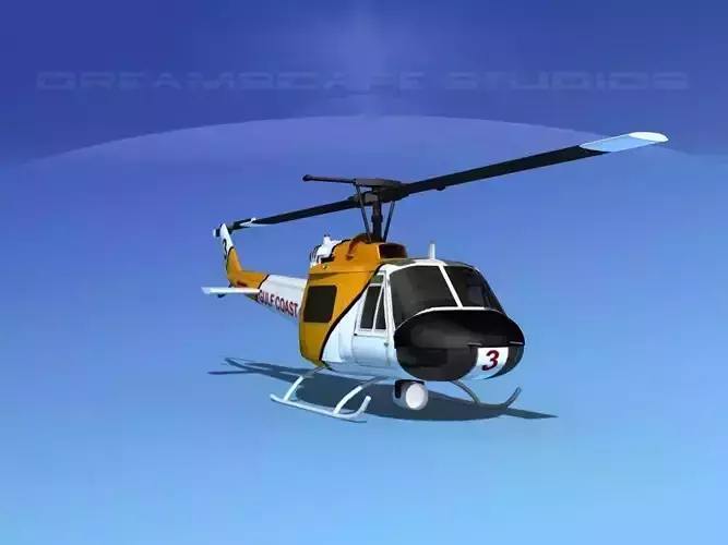 Bell 204 Gulf Coast Oil 3D model