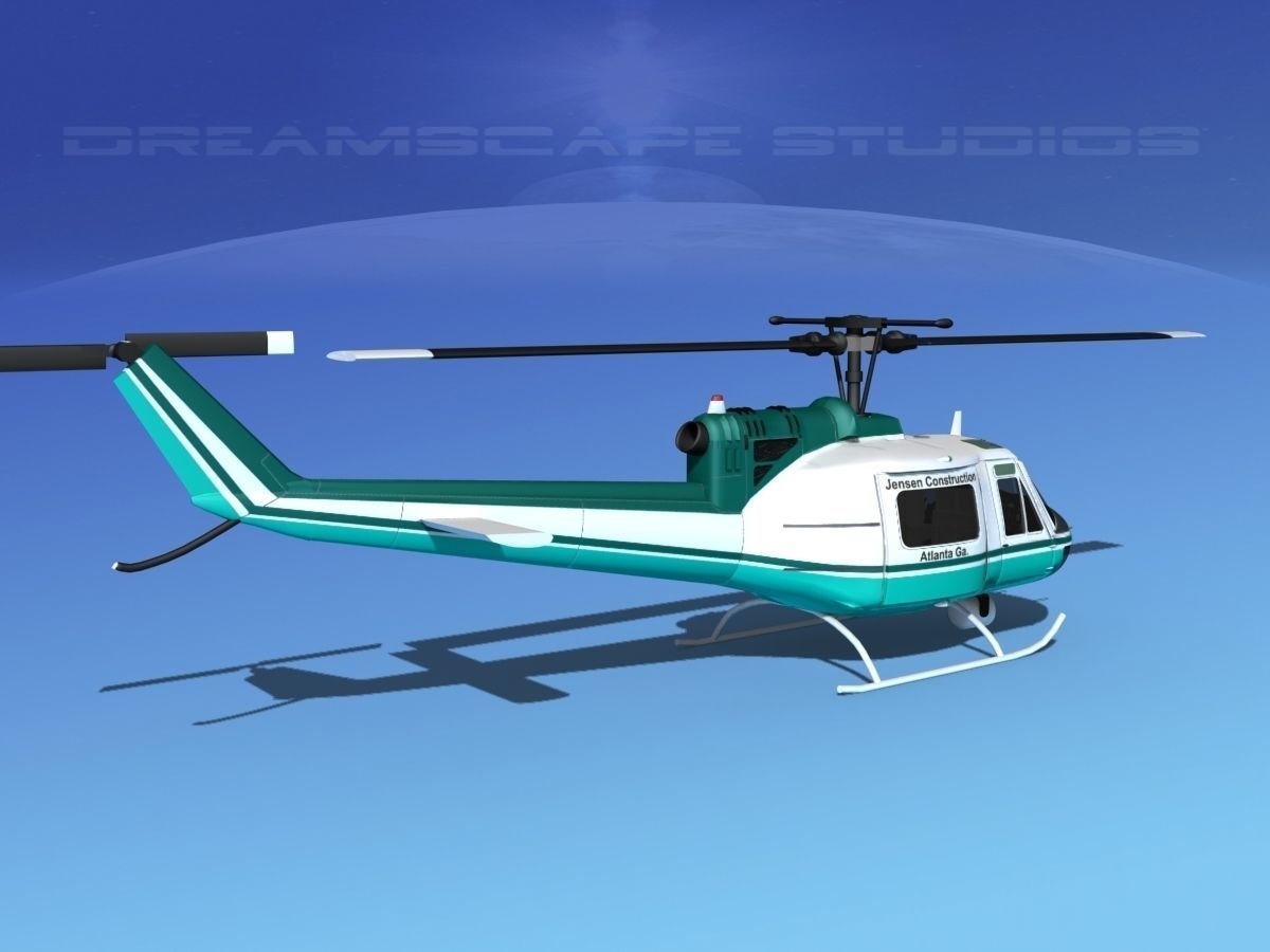 Bell 204 Jensen 3D model_8