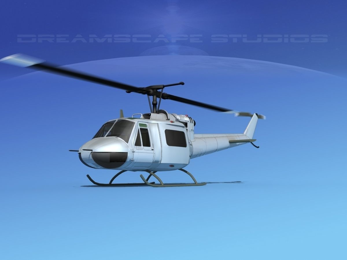 Bell UH-1B Iroquois V01 US Army 3D model_11